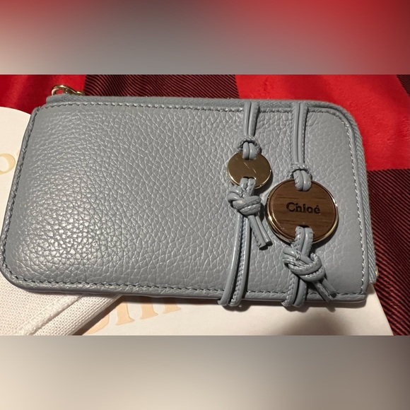 EUC Chloé Malou Small Wallet in shady blue with box and dust bag - Picture 15 of 15